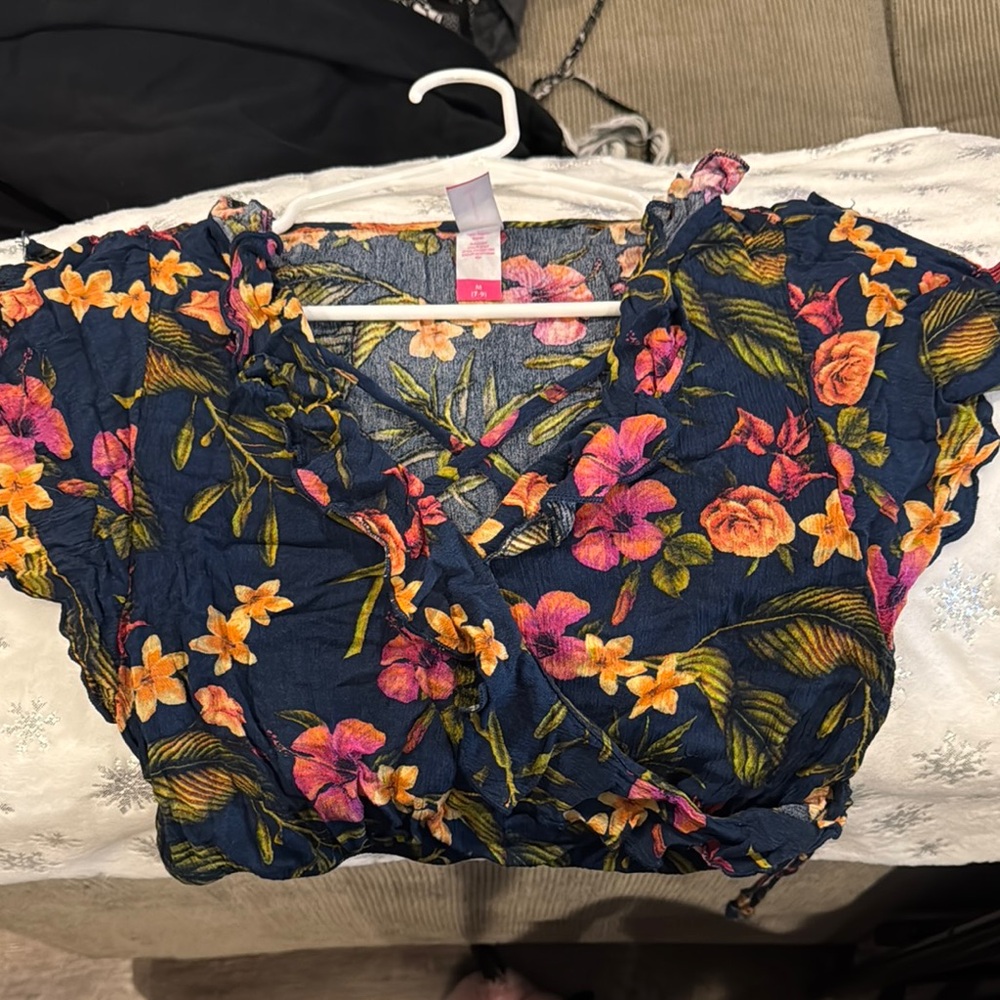 Floral Two Piece with Ruffle Details